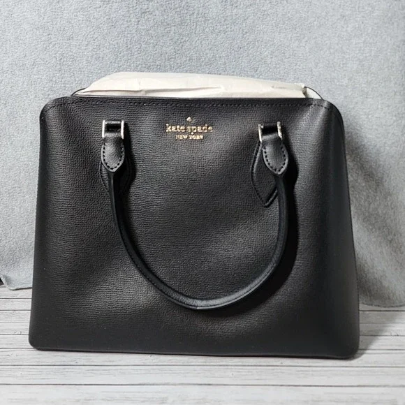 Kate Spade Large Satchel Womens Black Darcy WKR00437 Handbag Tote‎ Purse NWT - Picture 2 of 16